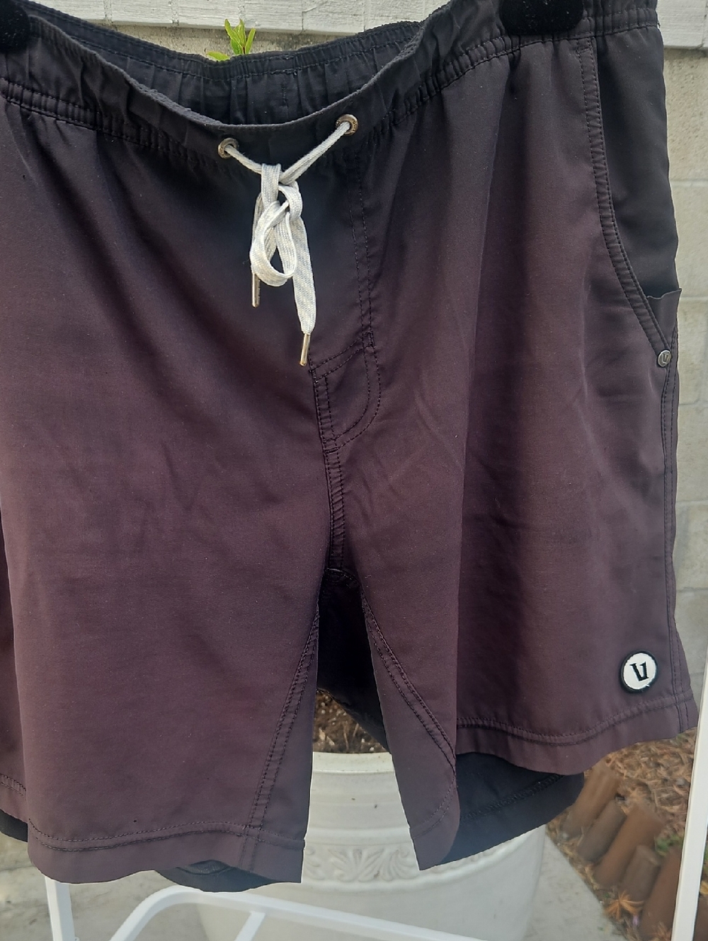 Men’s Black Athletic Shorts with Drawstring and Pocket